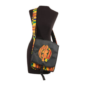 Kente Print Gye Nyame Crossbody Bag