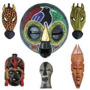 Set Of 6 African Masks