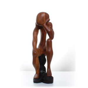 Thinker Statue On Stool – Brown 10-12″