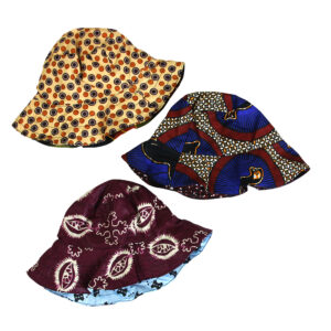 Bargain Set of 3 Reversible African Print Hats – ASSORTED