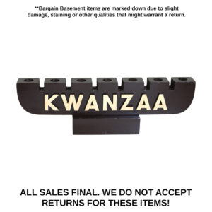 DAMAGED Brown “KWANZAA” Kinara