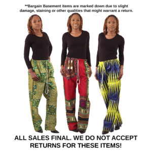 Bargain Set of 3 African Print Drawstring Pants – ASSORTED