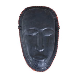 Black Leather Purse – Mask Design XL