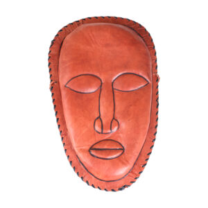 Brown Leather Purse – Mask Design XL