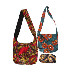 ASSORTED Set Of 3 African Print Bags