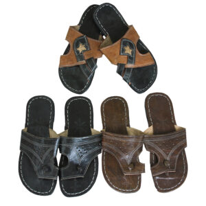 Set Of 3 Pairs of Handmade Leather Men’s Sandals from Mali