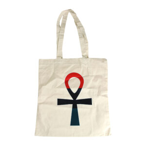 African-themed Printed White Canvas Tote: Style D