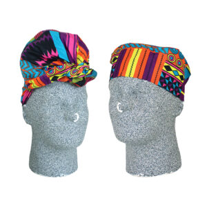 African Print Hat & Head Wrap Set: Style B