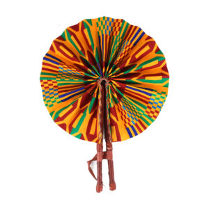 Kente Folding Fan: Print D