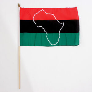 12×18″ African American Stick Flag: Map