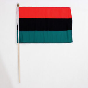 12×18″ African American Stick Flag: No Map