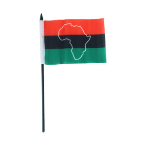 4×6″ African American Stick Flag: Map