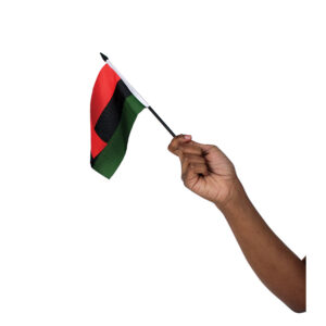 4×6″ African American Stick Flag: No Map