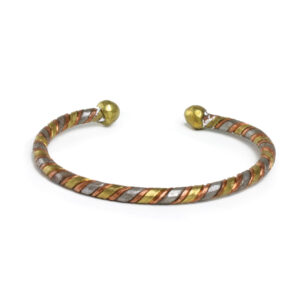 3-Tone Metal Twist Bracelet