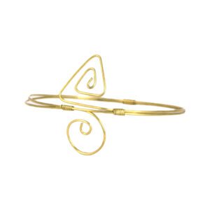 Brass Spiral Arm Bracelet