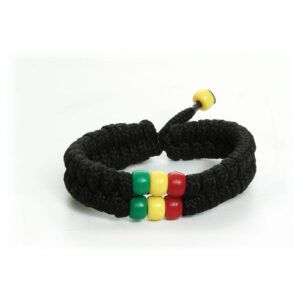 Rasta Bead Shoelace Bracelet