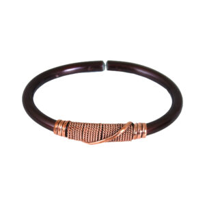 Burgundy Twist Cuff: Copper