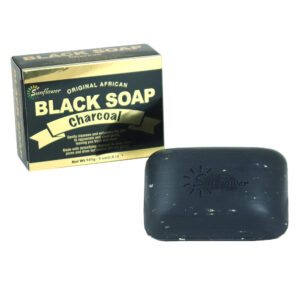 Sunflower: (Original African) Charcoal Black Soap – 5 oz.