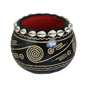 Kenyan Gourd Calabash Bowl – 5-6″: Black