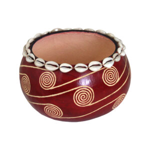 Kenyan Gourd Calabash Bowl – 5-6″: Red