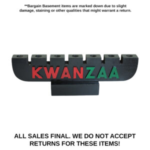 DAMAGED Black “KWANZAA” Kinara