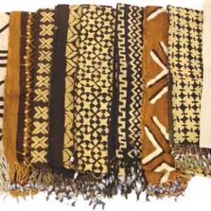 Set of 12 Assorted Mud Cloth Scarves