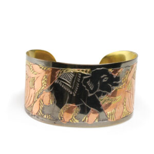 Brass & Copper Elephant Bracelet