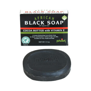 Madina: African Cocoa Butter Black Soap – 3½ oz.