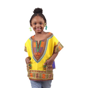 Children’s Traditional Dashiki: Gold Large