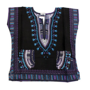 Children’s Traditional Dashiki: Black/Blue Small