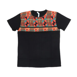 T-Shirt with Kente Shoulders                    -2X