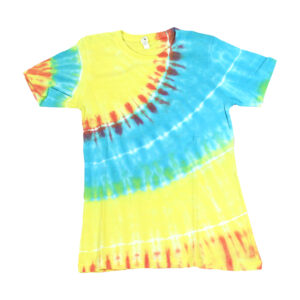 Yellow & Turquoise Tie-Dye T-Shirt: MD