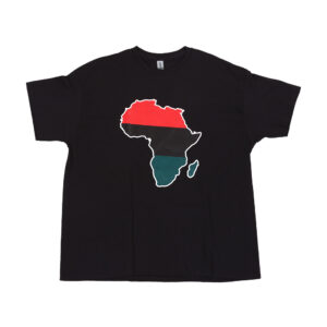 Black/Red/Green Africa Map T-Shirt -LG