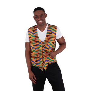 African-Made Hand Woven Kente Vest