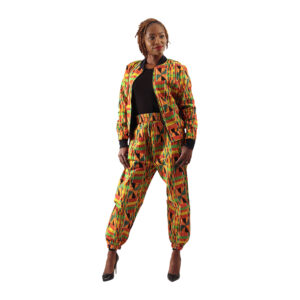 African Print 2 Piece Track Suit: B        – 3X