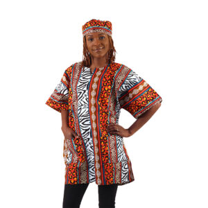 Bold Ankara Print Dashiki: Style G