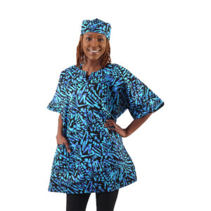 Bold Ankara Print Dashiki: Style H