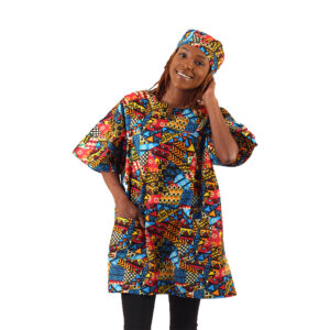 Bold Ankara Print Dashiki: Style I