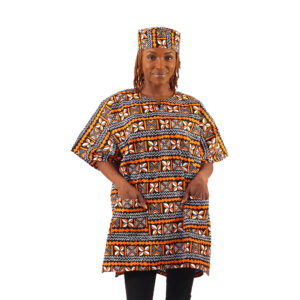 Bold Ankara Print Dashiki: Style L