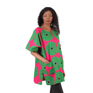 Bold Ankara Print Dashiki: Style D