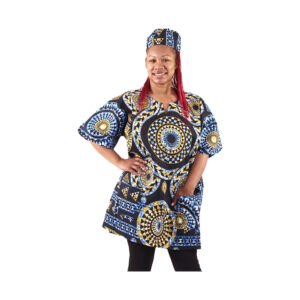 Bold Ankara Print Dashiki: Style F