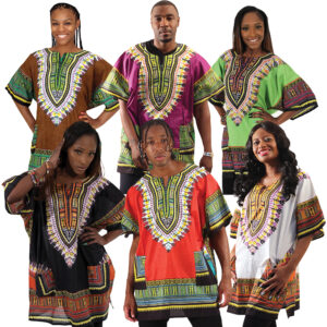 Set Of 6 Traditional Print Dashikis