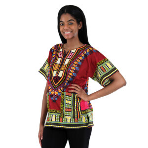 Traditional Dashiki: Burgundy        LG