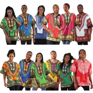 Set Of 12 Traditional Print Dashikis – Sizes