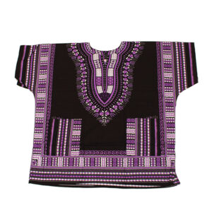 King-Sized Dashiki: Black:Purple     1X