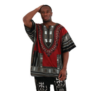 King-Sized Dashiki: Burgundy         1X