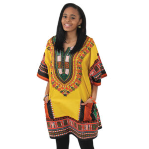 King-Sized Dashiki: Gold             1X