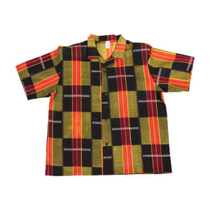 Kente #3 Button-down Short Sleeve Shirt – One Size