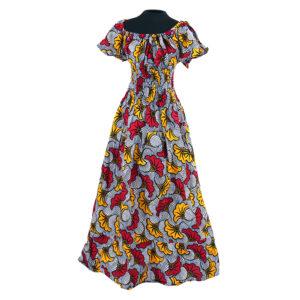 African Flower Print Princess Dress