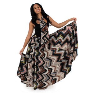 African Print Flared Skirt